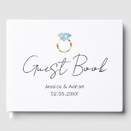 Custom Diamond Ring Wedding Gästebuch