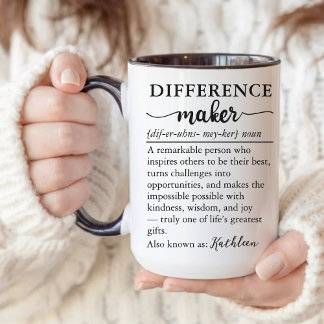 Custom “Difference Marker” Mug for Teacher or Boss Tasse