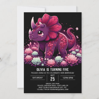 Custom Dino Dinosaur Digital Geburtstag Einladung