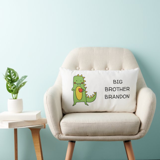 Custom Dinosaur Baby Boy - Big Brother Lendenkissen (Stuhl )