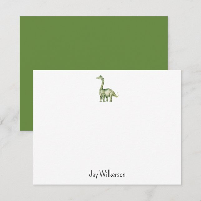 Custom Dinosaur Note Card Mitteilungskarte (Vorne/Hinten)