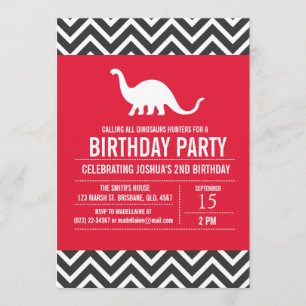 Custom Dinosaurier Geburtstagsparty Einladung für