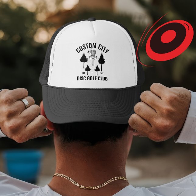 Custom Disk Golf Club & City Name Geschenk für Spi Truckerkappe (Von Creator hochgeladen)