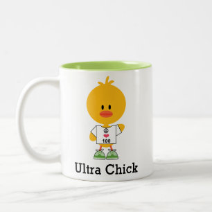 Custom Distance Ultra Chick Marathon Runner Zweifarbige Tasse