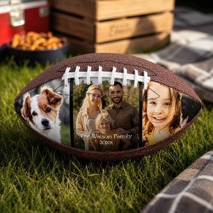 Custom DIY Foto Family Name Cool Modern Football