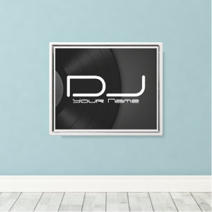 Custom DJ Leinwand Wall Art mit Vinyl Record