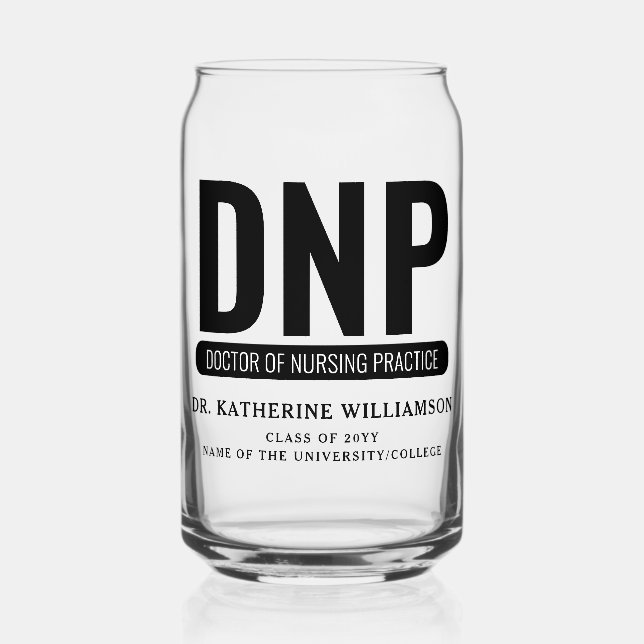 Custom DNP Doctor of Nursing Practice Abschluss Dosenglas (Vorderseite)