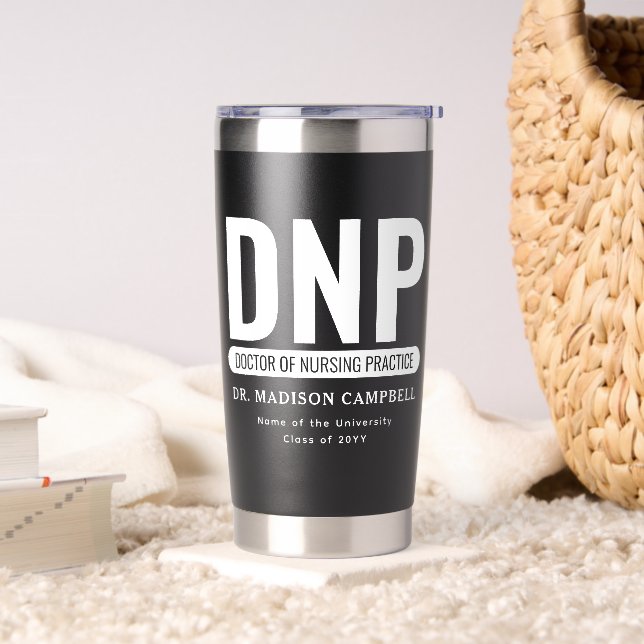 Custom DNP Doctor of Nursing Practice Abschluss Thermobecher (Wohnzimmer)
