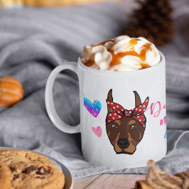 Custom Doberman Mama Niedlich Muttertag Hund Lover Kaffeetasse