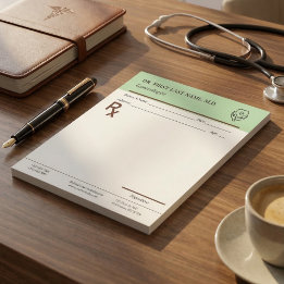 Custom Doctor Prescription Notepad Editable RX Pad Notizblock