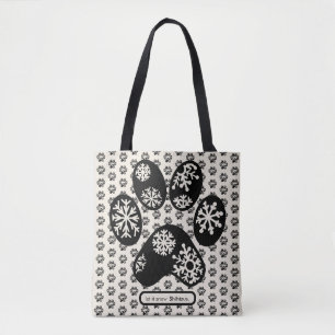 Custom DOG BRET Weihnachts Paw Snowflake Schnee