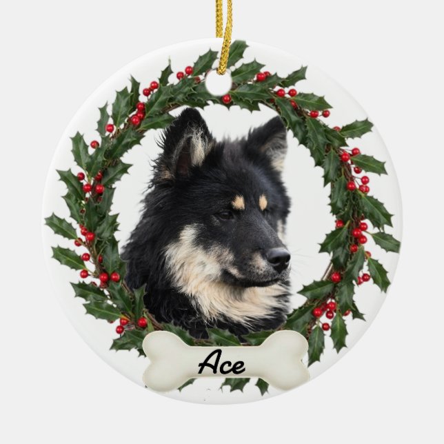 Custom Dog Cat Pet Photo Christmas Ornament (Vorne)