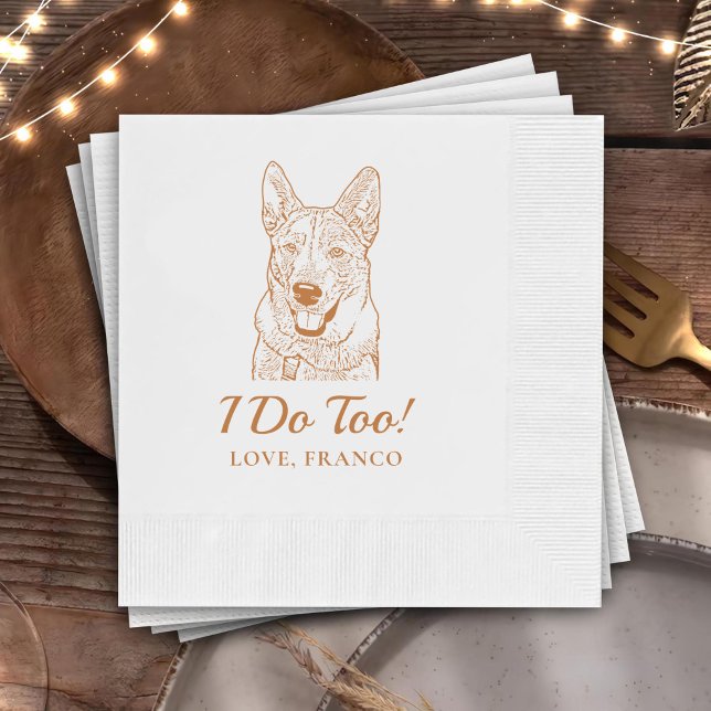 Custom Dog Cheert Custom Cocktail Napkin Serviette (Von Creator hochgeladen)