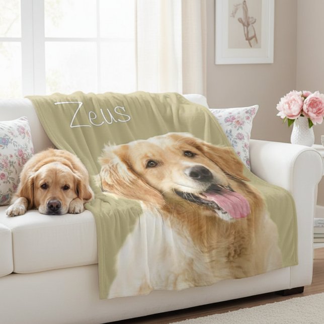 Custom Dog Face Personalized Pet Photo Fleecedecke (Custom Dog Face Personalized Pet Photo Fleece Blanket)