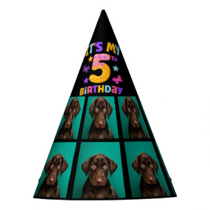 Custom Dog Foto 5. Geburtstagsparty Party Hat Partyhütchen