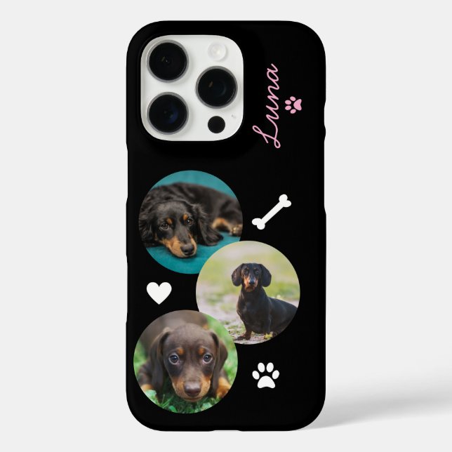 Custom Dog Foto Collage Case-Mate iPhone Hülle (Rückseite)