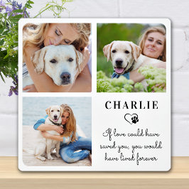 Custom Dog Foto Collage Moderne Haustier Memorial Fotoplatte