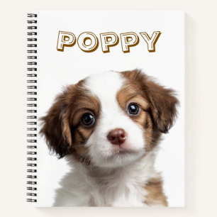 Custom Dog Foto & Name Spiral Notebook Notizbuch
