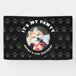 Custom Dog Foto Paw druckt Geburtstagsparty Banner