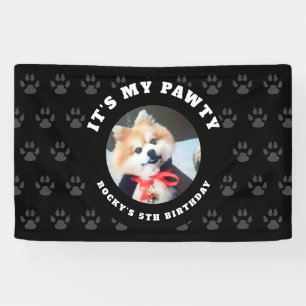 Custom Dog Foto Paw druckt Geburtstagsparty Banner