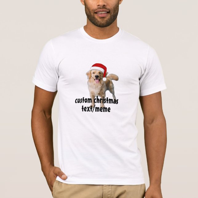 Custom dog Foto T - Shirt Weihnachtsgeschenk (Vorderseite)