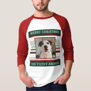 Custom Dog Foto Ugly Christmas Shirt Funny