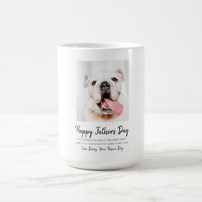 Custom Dog Foto Vatertag Tasse (Zentrum)