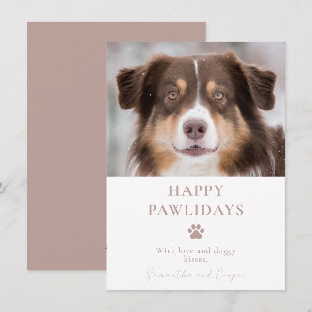 Custom Dog Foto Weihnachten (Vorne/Hinten)