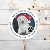 Custom Dog Foto Weihnachtskarte Rücksendeadresse