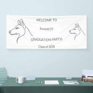 Custom Dog Graduate Welcome Banner | Photo & Breed