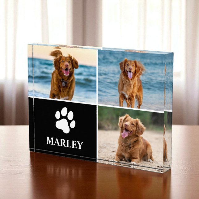 Custom  Dog Lover 3 Photo Collage Photo Block (Von Creator hochgeladen)