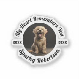 Custom Dog Memory & Remembrance Design Aufkleber