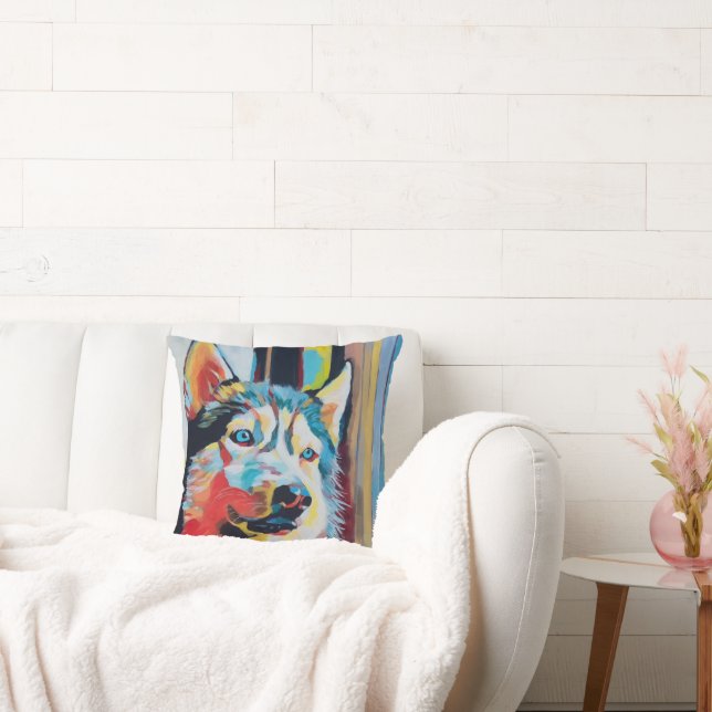 Custom Dog Painting - Gift for Husky Lovers Kissen (Liege)