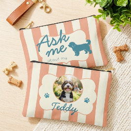 Custom Dog Photo Bernedoodle Mom Gift Pouch Zubehörtasche
