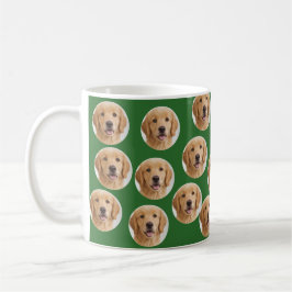 Custom Dog Photo | Cute Personalized Green Kaffeetasse