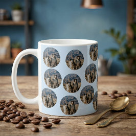 Custom Dog Photo | Cute Personalized Light Blue  Kaffeetasse
