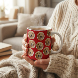 Custom Dog Photo | Cute Personalized Red  Kaffeetasse