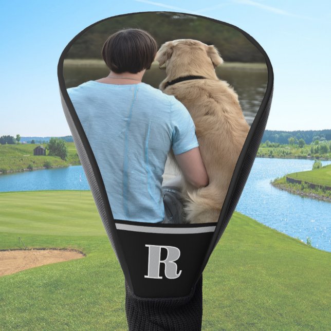 Custom Dog Photo Monogrammed Personalized Driver Golf Headcover (Von Creator hochgeladen)