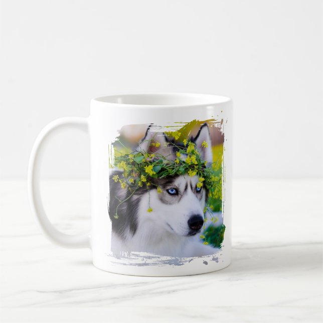 Custom Dog Photo Name Heart Dog Mom Mug Pet Lover  Kaffeetasse (Links)