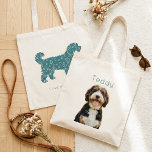 Custom Dog Photo & Name Personalized Doodle Mom Tragetasche<br><div class="desc">Celebrate the unbreakable bond with your furry best friend using this charming two-sided tote bag. The front showcases your favorite custom dog photo and name, while the back features a stylish teal Doodle silhouette for a modern, heartfelt touch. To achieve the professional, clean-cut look seen in our sample, simply select...</div>