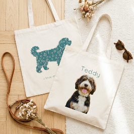 Custom Dog Photo & Name Personalized Doodle Mom Tragetasche