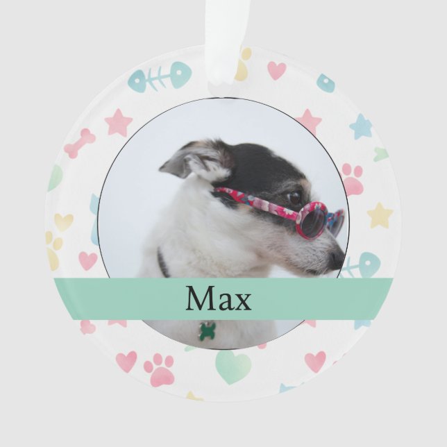 Custom Dog Photo Ornament (Vorderseite)
