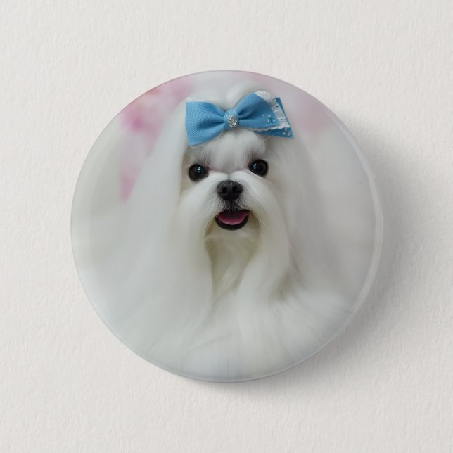 Custom Dog Photo | Personalized Pet Button Pin  (Vorderseite)