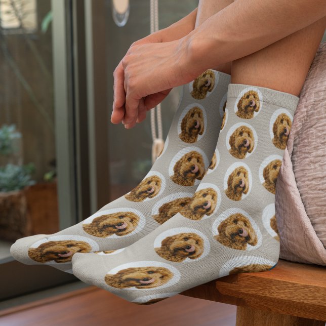 Custom Dog Photo | Personalized Pet Face Socken (Von Creator hochgeladen)