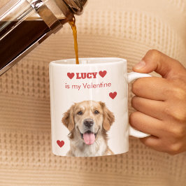 Custom Dog Photo Valentine’s Day Espresso Mug Espressotasse