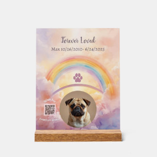 Custom Dog Sympathy Gift | Scan to Play Music Acrylschild