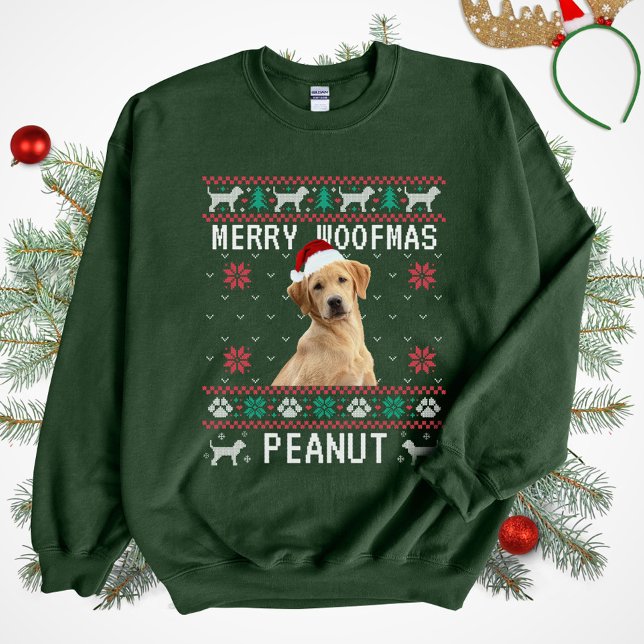 Custom Dog Ugly Christmas Sweatshirt with Photo (Von Creator hochgeladen)