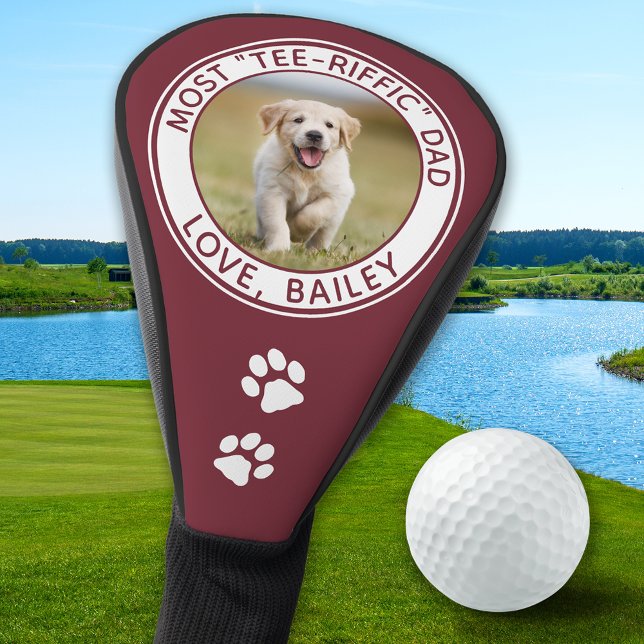 Custom Dog Vater Best Red Foto Golf Headcover (Von Creator hochgeladen)