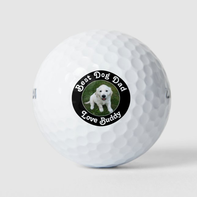 Custom Dog Vater Foto Vathers Day Golf Balls Golfball (Vorderseite)