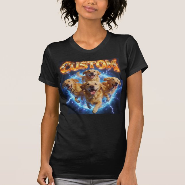 Custom Dog Vintage Washed Shirt (Vorderseite)